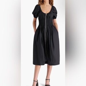 Steve Madden Smocked Waist Poplin Dress